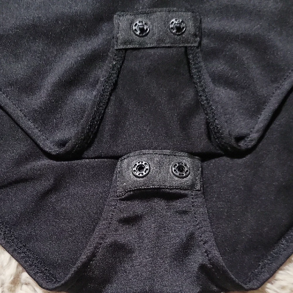 πZara Black Lace Puff Sleeve Bodysuit Size Large - Picture 5 of 9